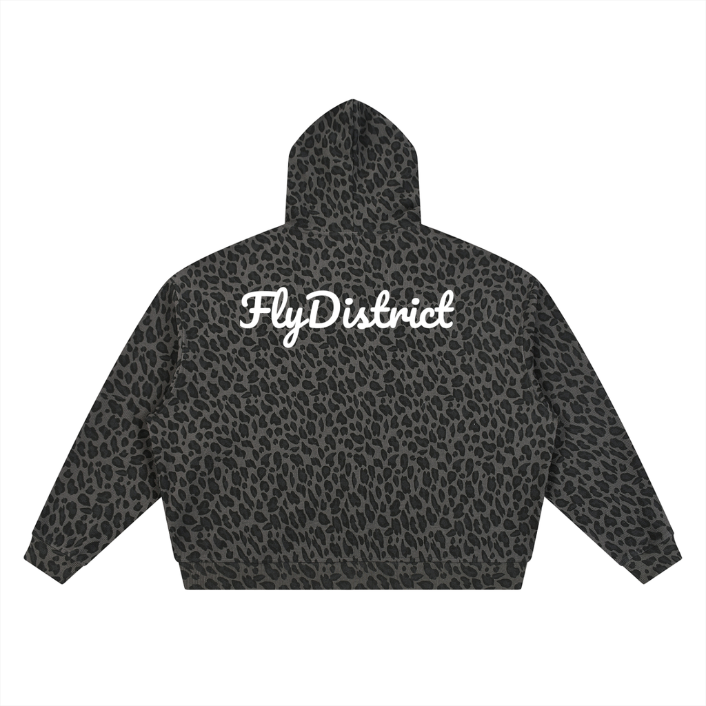 FD Unisex Leopard PRINT Full Zip Hoodie